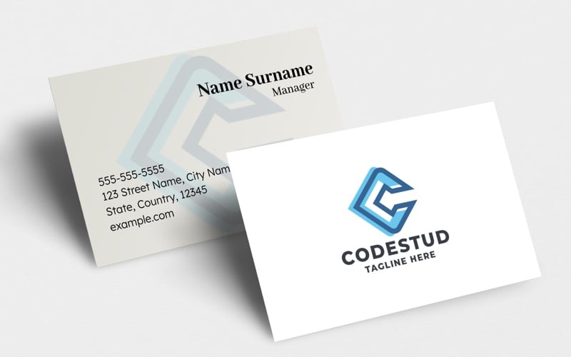 code studio letter c pro logo template original