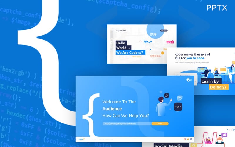 coder programming presentation powerpoint template original