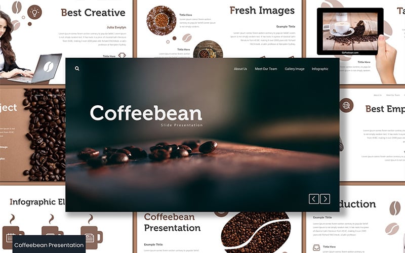 coffebean powerpoint template original