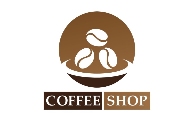 coffee bean logo and symbol v original