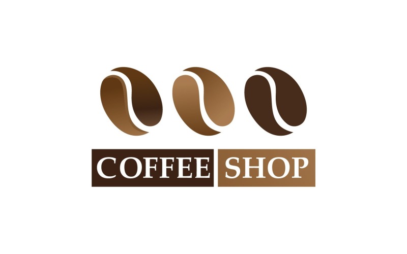 coffee bean logo and symbol v original