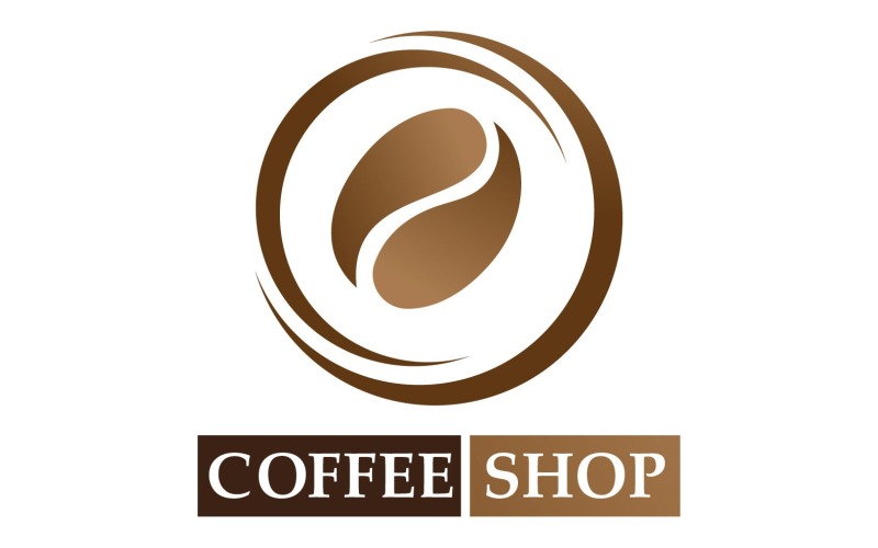 coffee bean logo and symbol v original