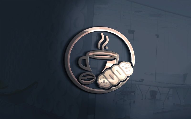 coffee biscuit logo template vector original