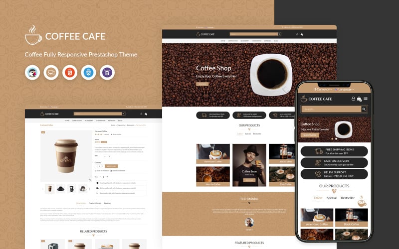 coffee cafe prestashop theme original
