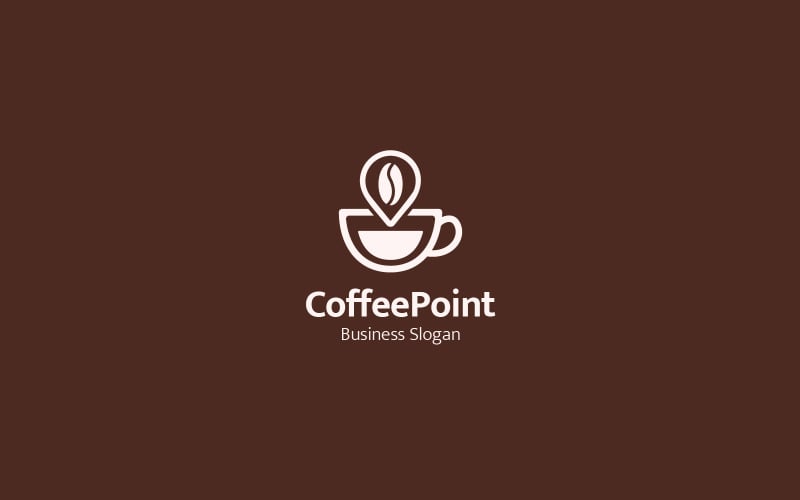 coffee point logo design template original