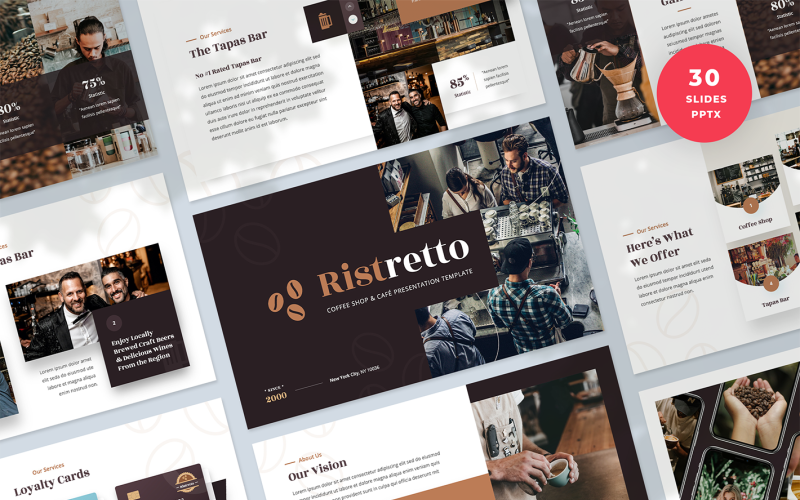 coffee shop and cafe presentation powerpoint template original