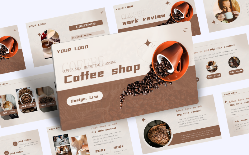 coffee shop coffee brand marketing planning ppt original