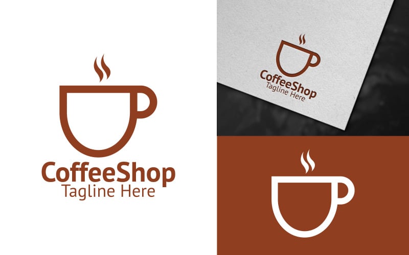 coffee shop logo template design original