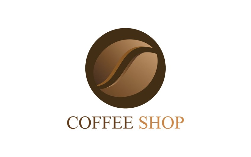 coffee shop logo template v original