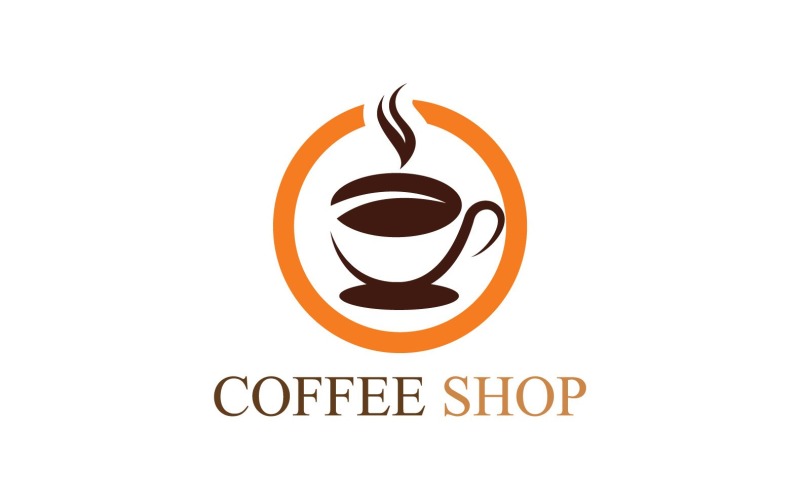 coffee shop logo template v original
