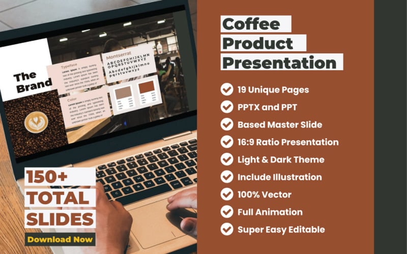 coffee shop product presentation powerpoint template original