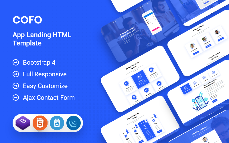 cofo app product landing page html template original