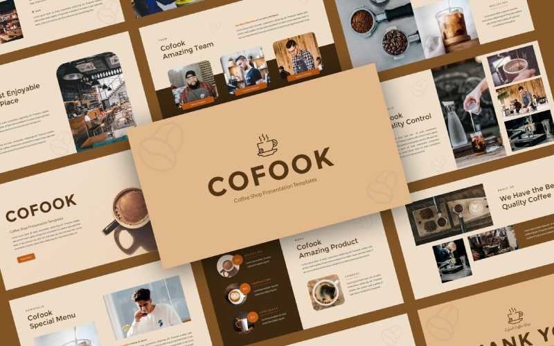 cofook coffee shop presentation powerpoint templates original