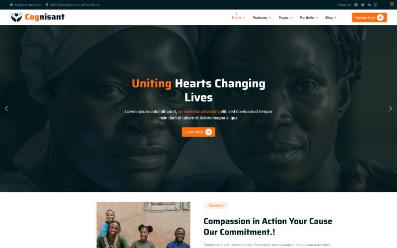 cognisant nonprofit charity joomla template original
