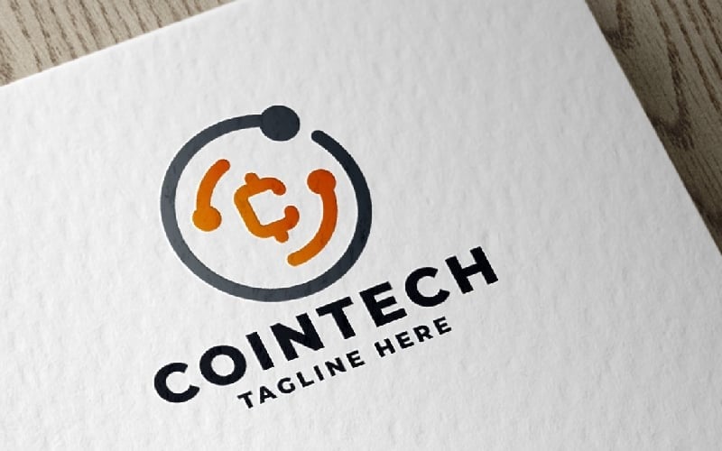 coin tech pro logo template original