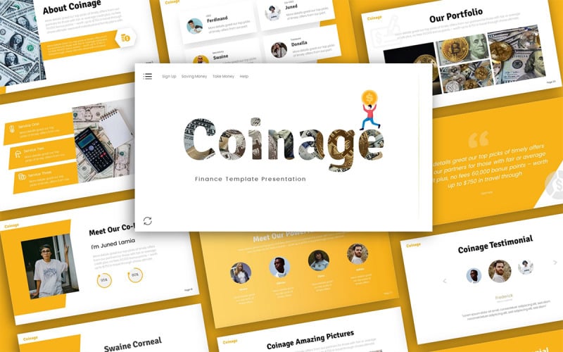 coinage finance presentation powerpoint template original