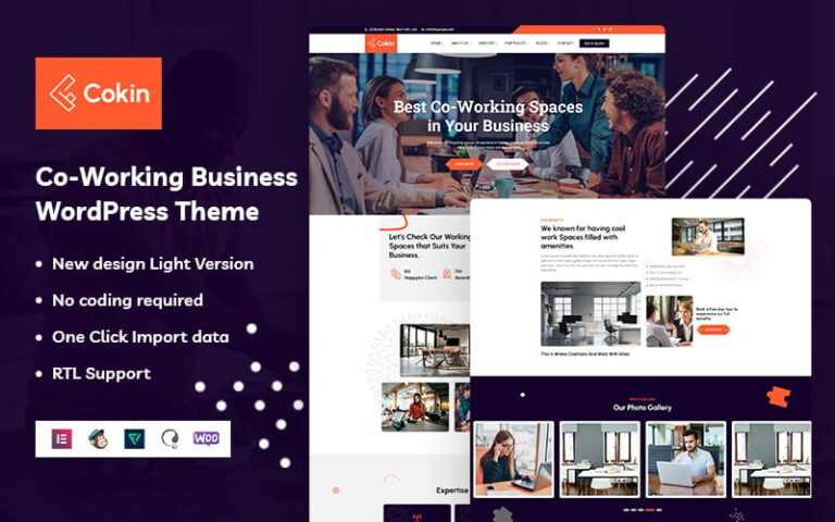 cokin co working business wordpress theme original