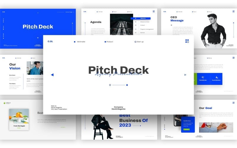 col agency pitch deck powerpoint template original