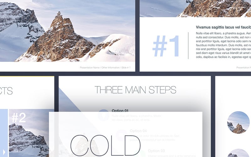 cold silence powerpoint template original
