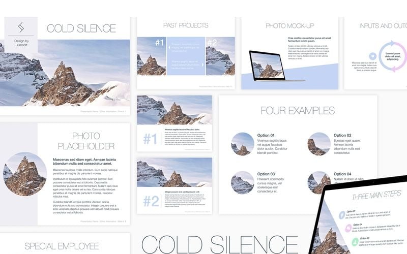 cold silence powerpoint template original