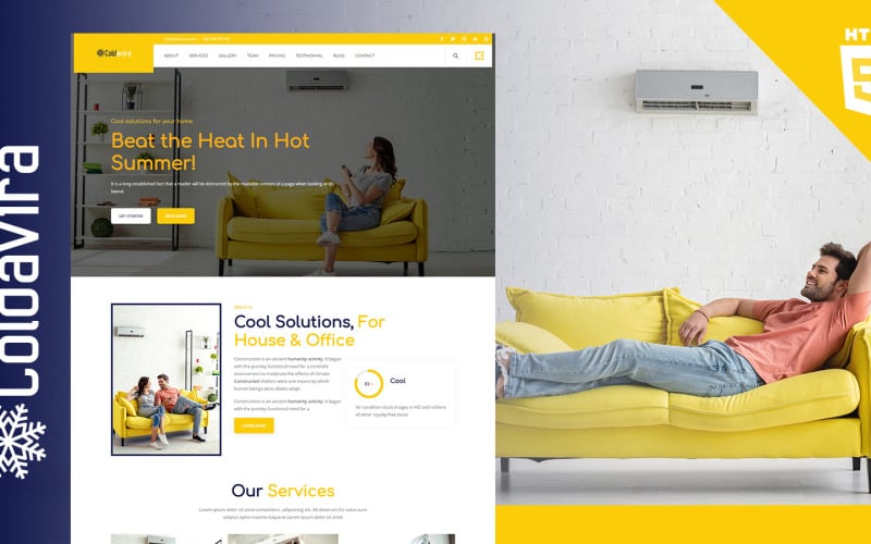 coldavira air conditioning amp heating landing page template original