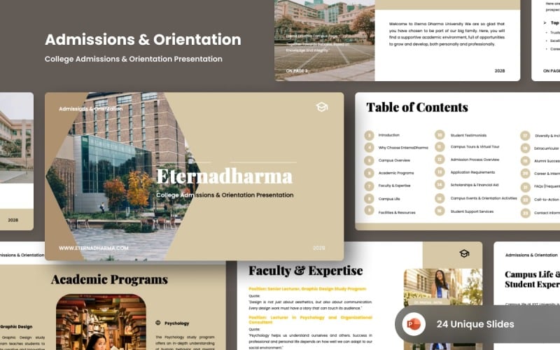 college admissions and orientation powerpoint design original