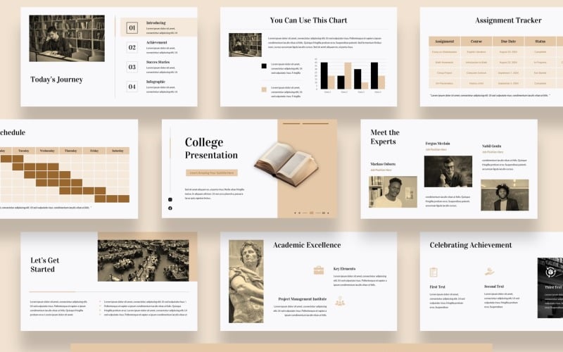college powerpoint presentation template original