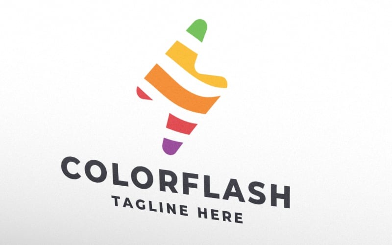 color flash pro logo template original