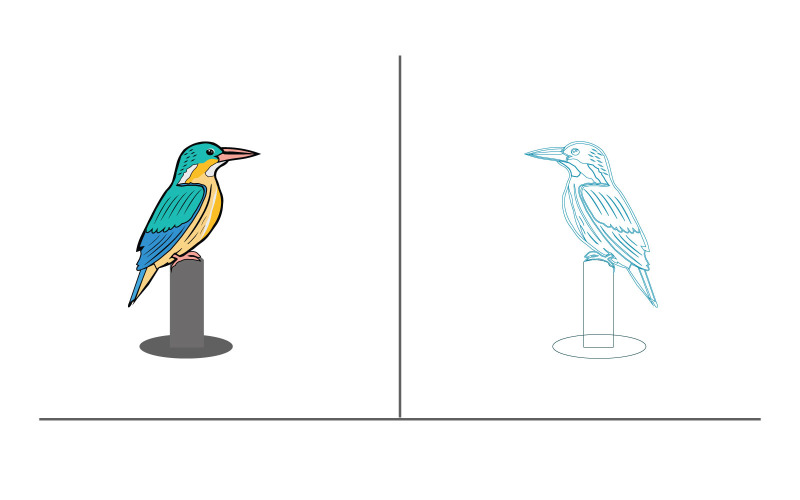 color full water bird logo template original