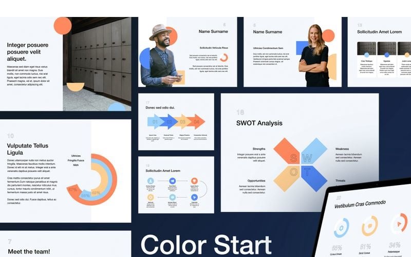 color start powerpoint template original