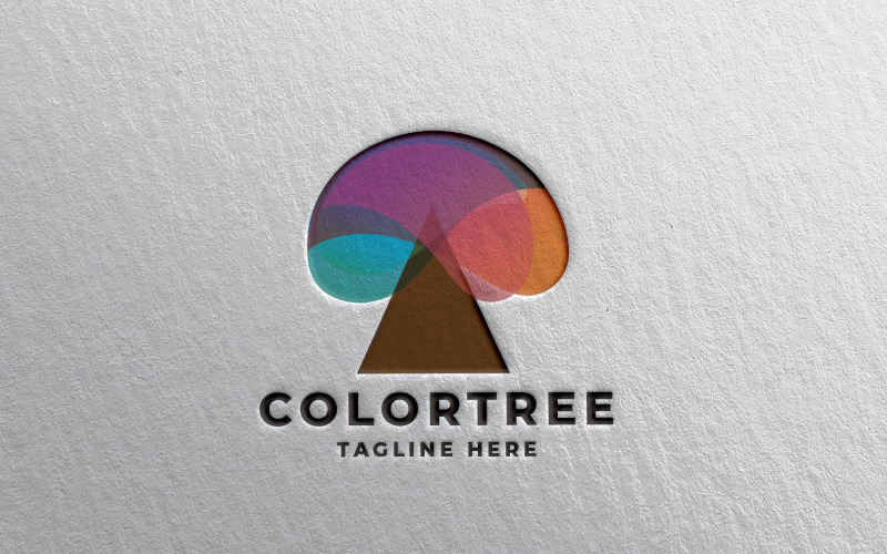 color tree logo pro template original