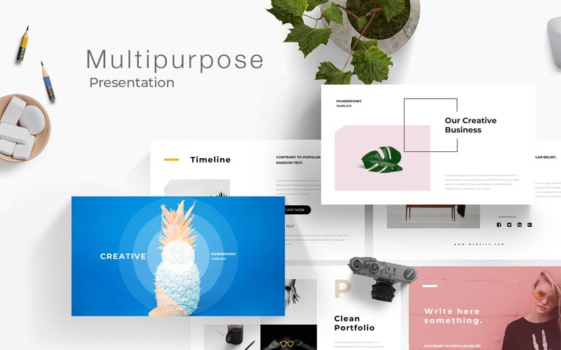 colorful business multipurpose powerpoint template original