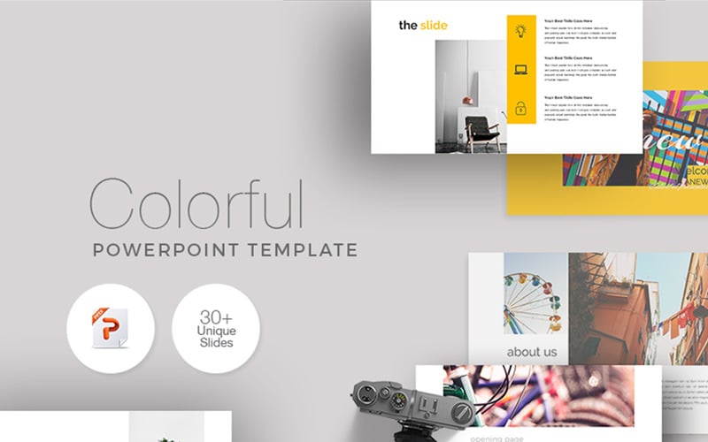 colorful business presentation powerpoint template original