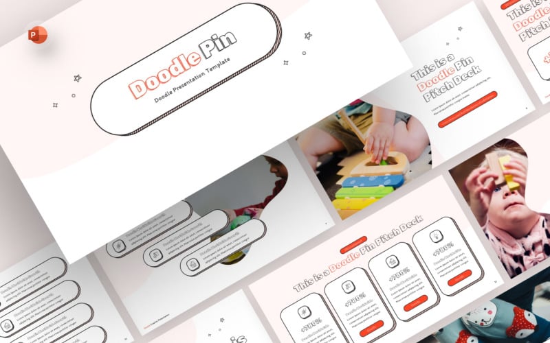 colorful doodle powerpoint template original