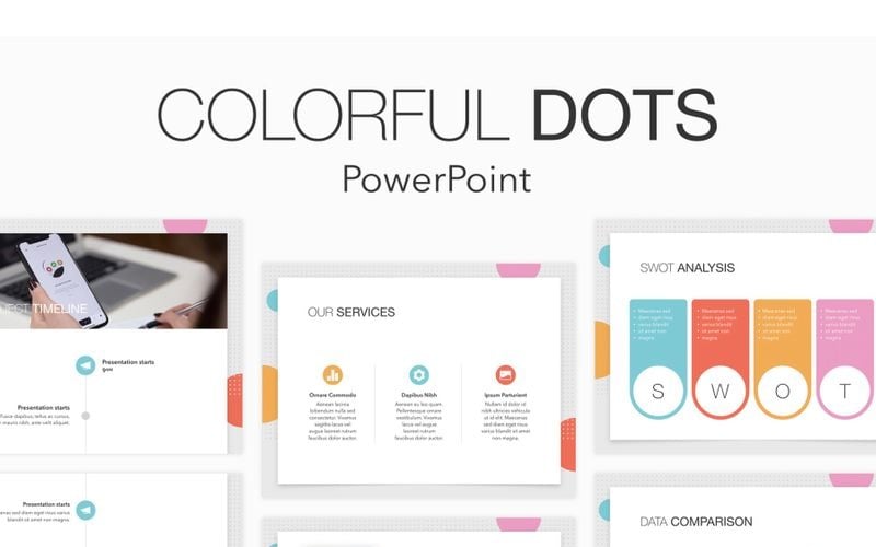 colorful dots powerpoint template original
