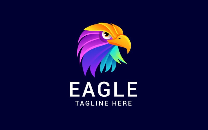 colorful eagle logo design original