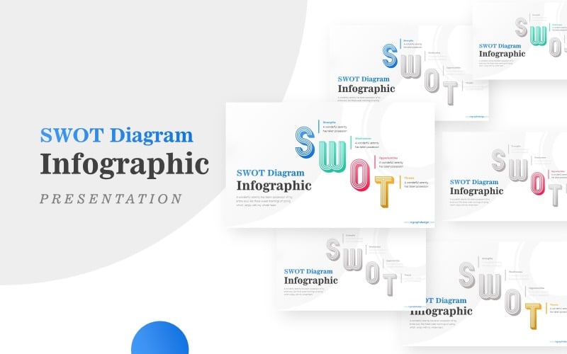 colorful swot diagram infographic presentation powerpoint template original