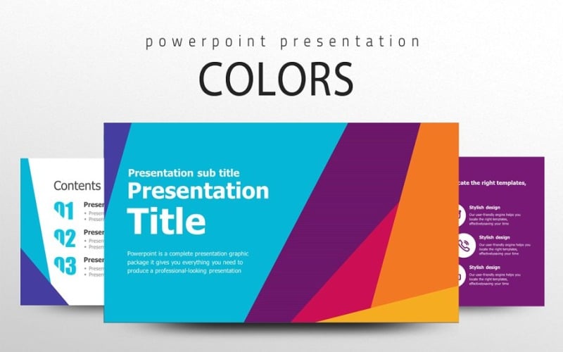 colors ppt powerpoint template original