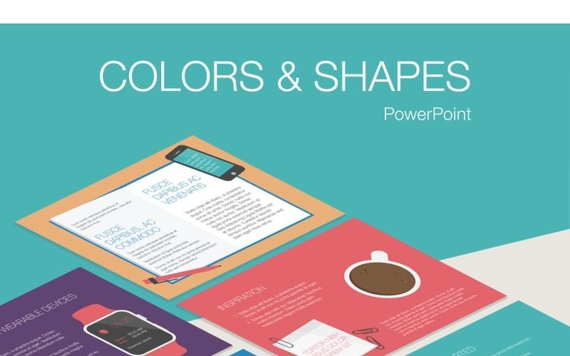colors shapes powerpoint template original