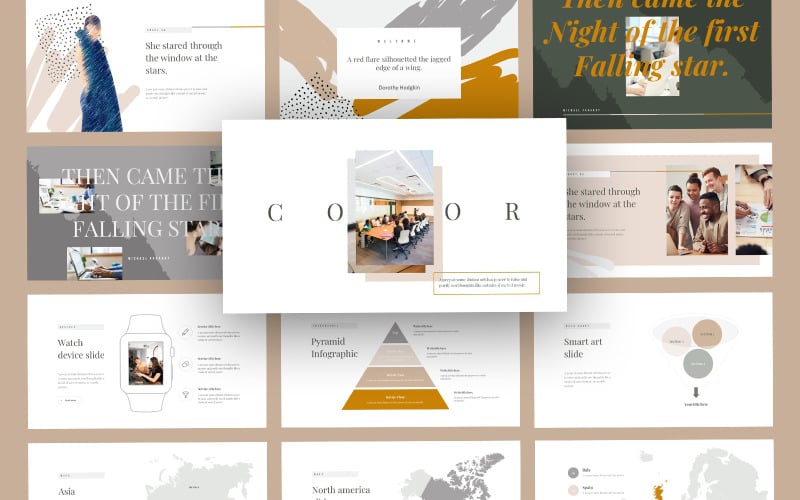 colour clean minimal powerpoint template original