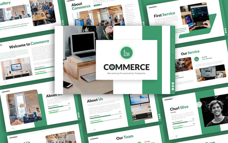 commerce marketing multipurpose powerpoint presentation template original