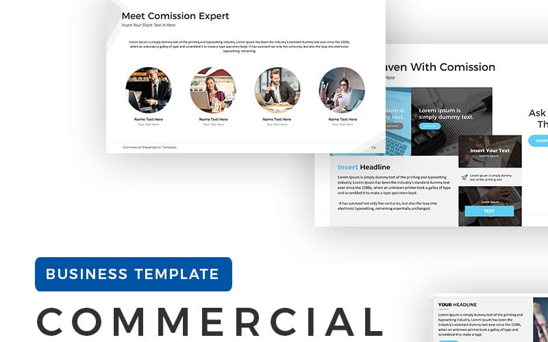 commercial presentation powerpoint template original