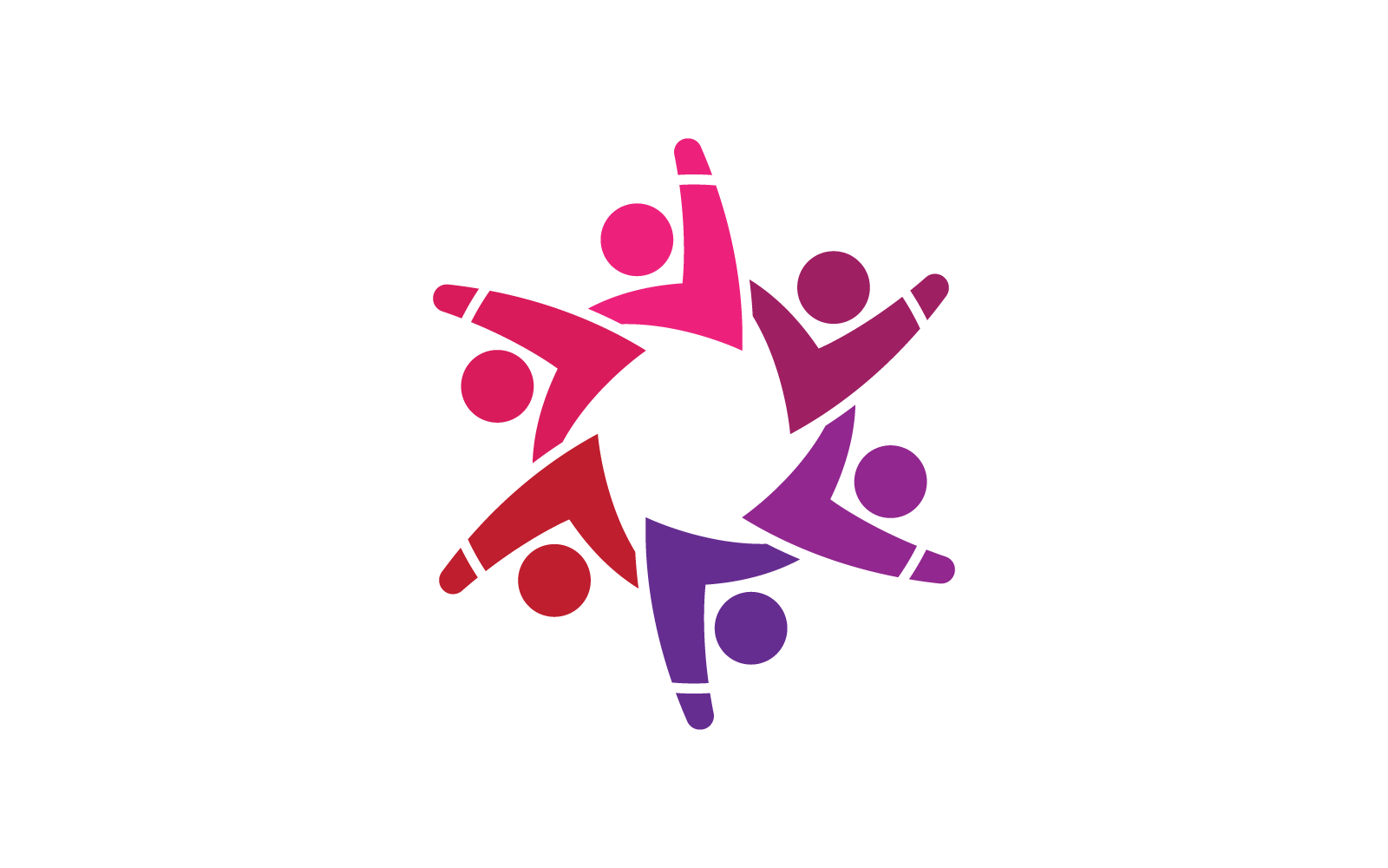 community network and social logo flat design original