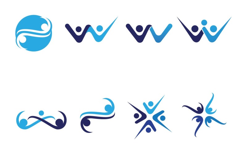 community people logo and symbol v original
