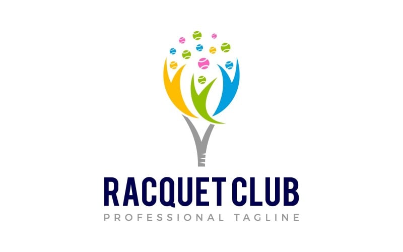 community sports club racquet logo design original
