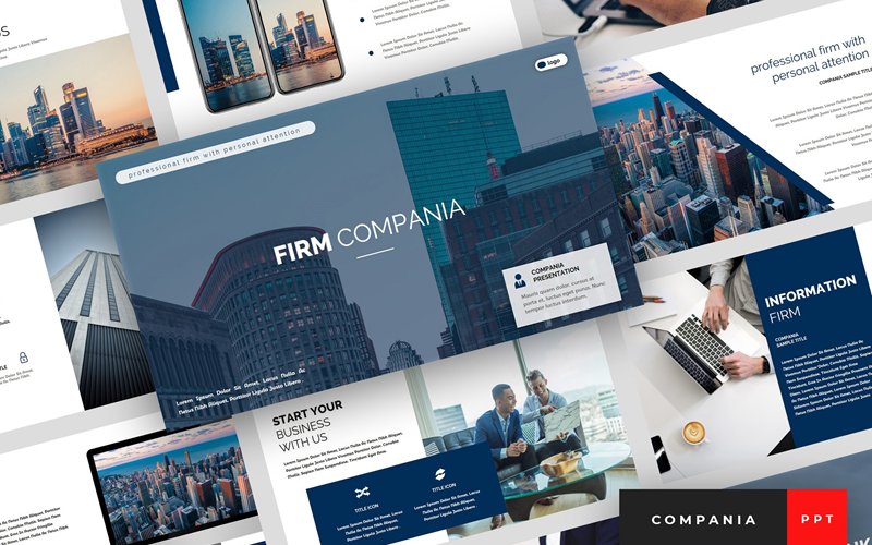 compania firm presentation powerpoint template original