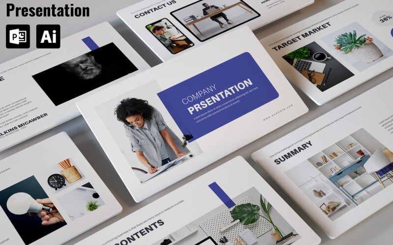 company presentation template layout original
