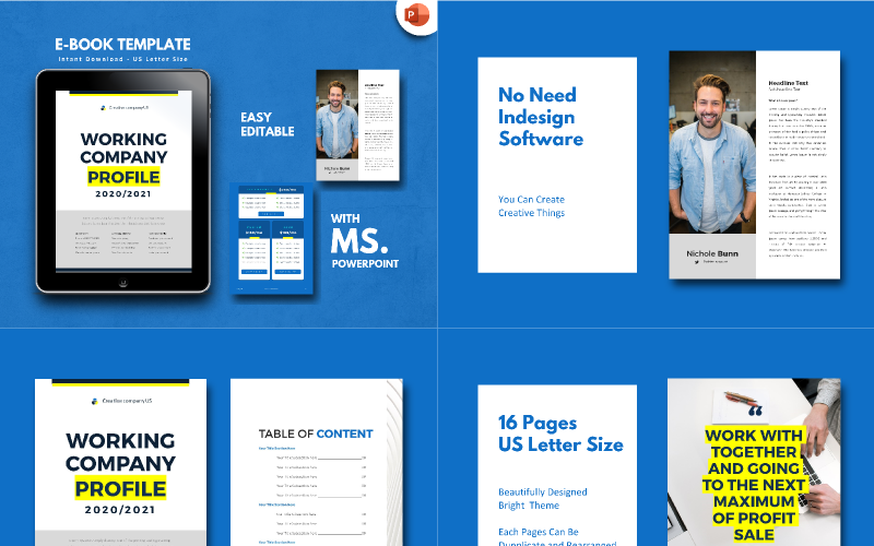 company profile presentation powerpoint template original