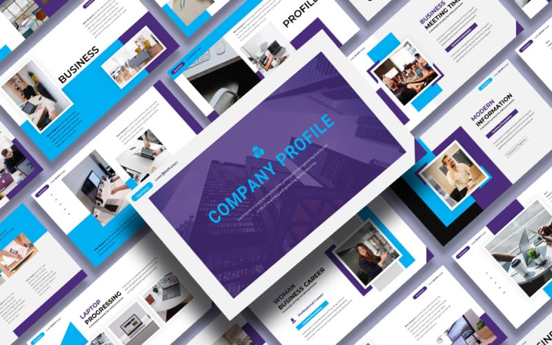 company profile business powerpoint template original