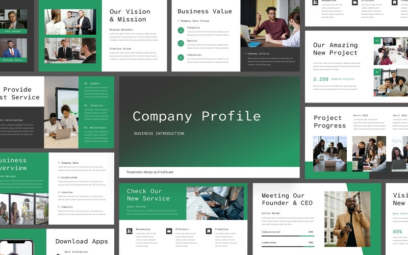 company profile introduction powerpoint original